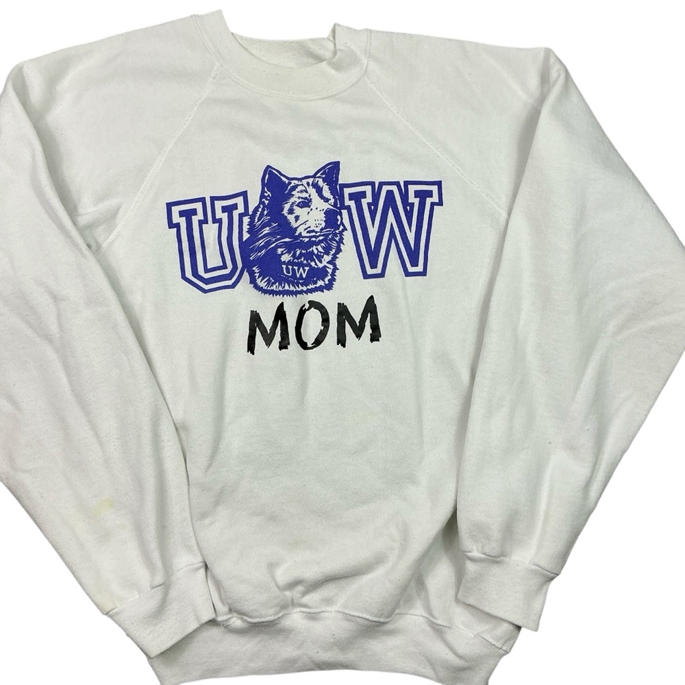 Vintage Washington Huskies 80s Raglan sleeve crewneck USA made women’s large
